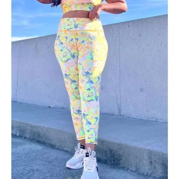 Fabletics - Define PowerHold High-Waisted 7/8 Legging - small/Painted Marigold - Picture 1 of 15